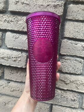 Starbucks Fuchsia Studded Tumbler - Deep Pink Reusable Cup